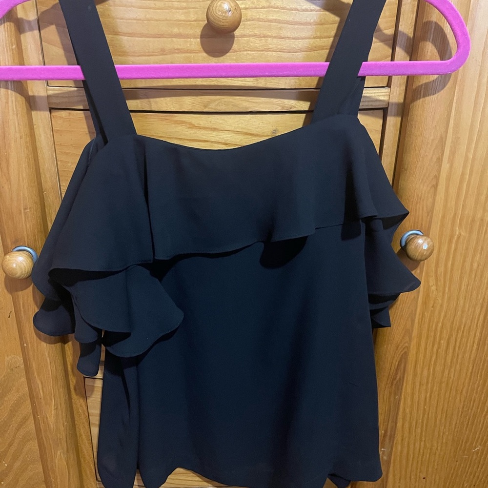 JCrew off shoulder silky tank